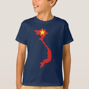Camiseta Mapa de la bandera de Vietnam