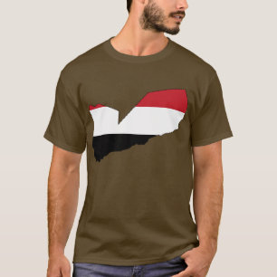 Camiseta Mapa de la bandera de Yemen