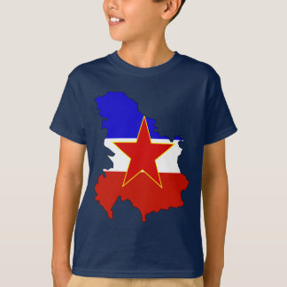Camiseta Mapa de la bandera de Yugoslavia