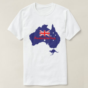 Camiseta Mapa de la bandera del Día de Australia 