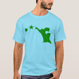 Camiseta Mapa de la bandera del esperanto
