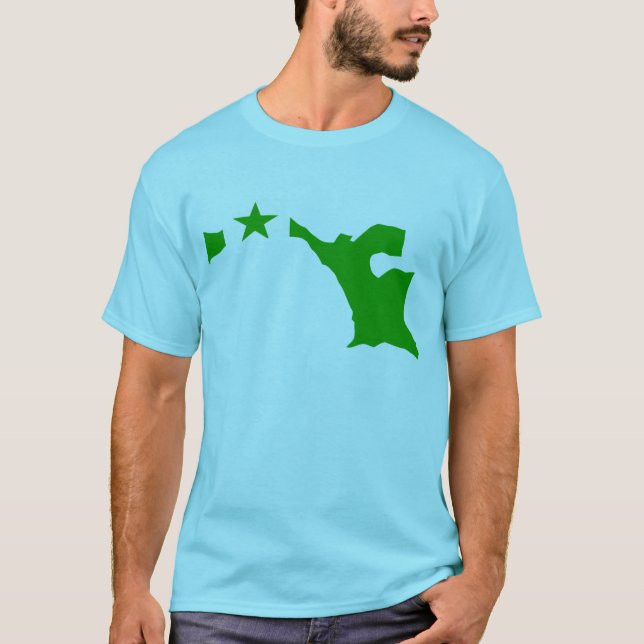 Camiseta Mapa de la bandera del esperanto (Anverso)