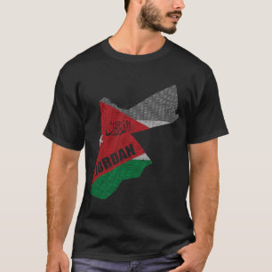 Camiseta Mapa de la bandera del Reino Hachemita de Jordania