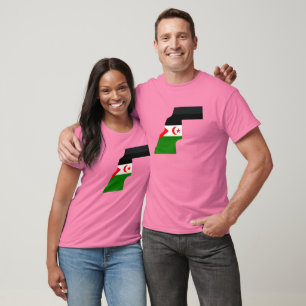 Camiseta Mapa de la bandera del Sáhara Occidental