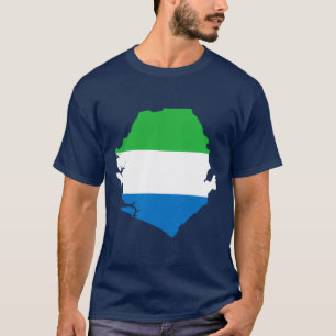 Camiseta Mapa de la bandera del Sierra Leone