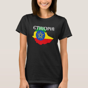 Camiseta Mapa de la bandera etíope de Habesha en África