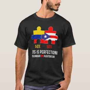 Camiseta Mapa de la bandera medio puertorriqueña de Boricua