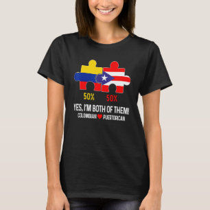 Camiseta Mapa de la bandera medio puertorriqueña de Boricua