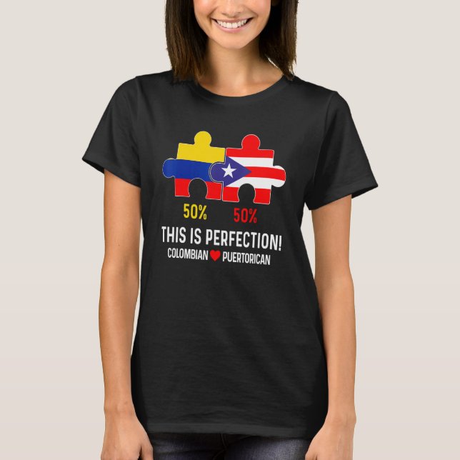 Camiseta Mapa de la bandera medio puertorriqueña de Boricua (Anverso)