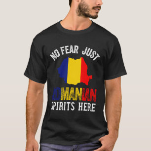 Camiseta Mapa de la bandera rumana para hombres mujeres niñ