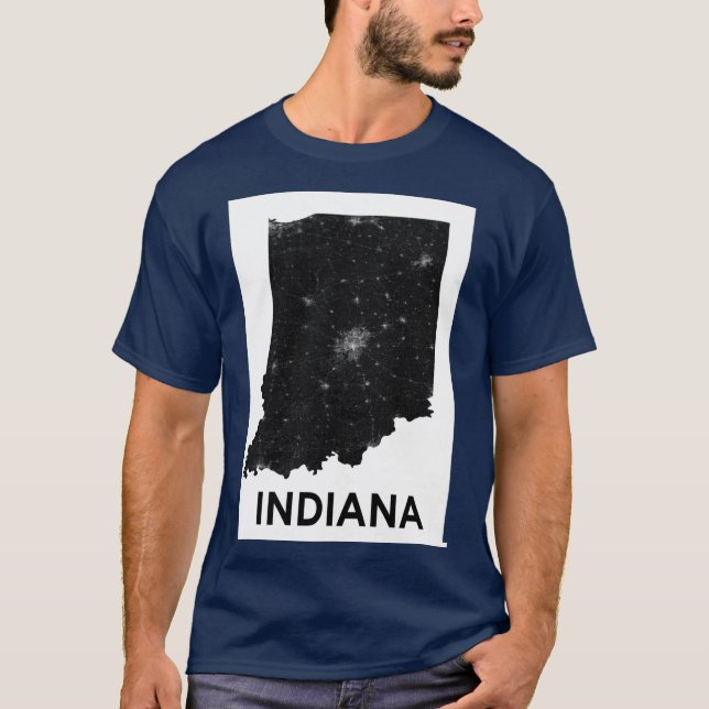 Camiseta Mapa de la calle de Indiana (Anverso)