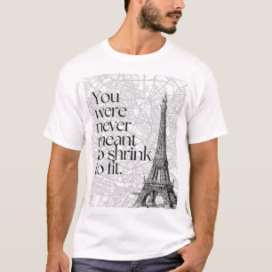 Camiseta Mapa de la calle de París y Arte de Pared de Cita 