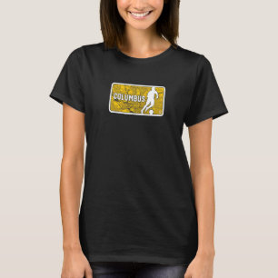 Camiseta Mapa de la calle del Jugador de Fútbol de Columbus