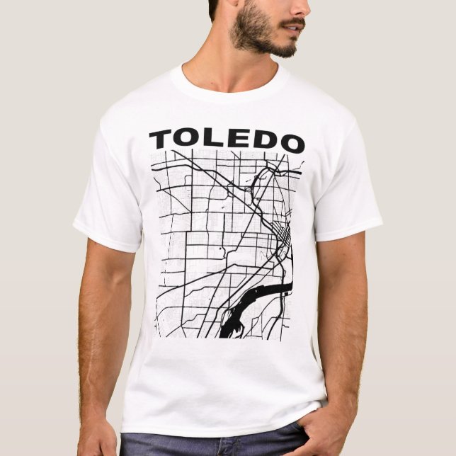 Camiseta Mapa de la calle Ohio Souvenir Toledo (Anverso)