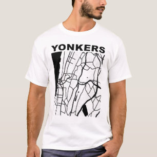 Camiseta Mapa de la calle Yonkers City de Nueva York Souven