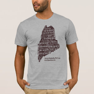 Camiseta Mapa de la cerveza de Maine