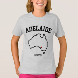 Camiseta Mapa de la ciudad de Adelaida año personalizado
