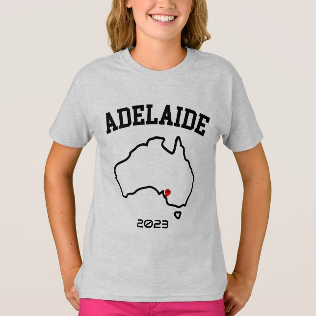 Camiseta Mapa de la ciudad de Adelaida año personalizado (Anverso)