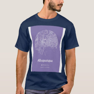 Camiseta Mapa de la ciudad de Albuquerque, Nuevo México, EE
