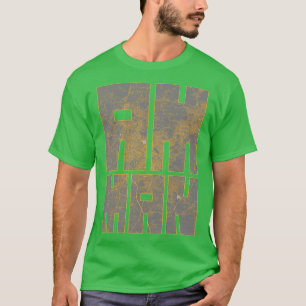 Camiseta Mapa de la ciudad de Amman Typography Bauhaus