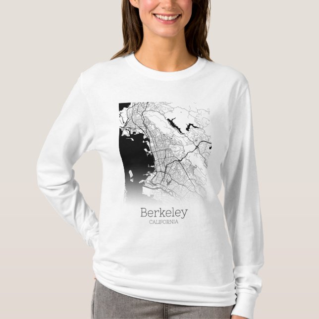 Camiseta Mapa de la ciudad de Berkeley (Anverso)