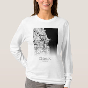 Camiseta Mapa de la ciudad de Chicago