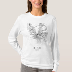 Camiseta Mapa de la ciudad de El Paso