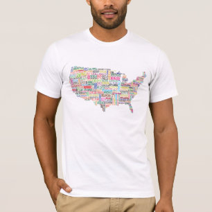 Camiseta Mapa de la ciudad de Estados Unidos