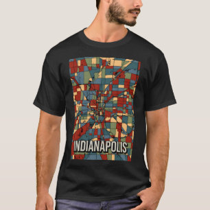 Camiseta Mapa de la ciudad de Indianápolis - Vibrante Resum