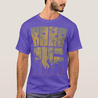 Camiseta Mapa de la ciudad de Karachi en Pakistán Typograph