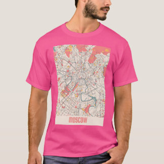 Camiseta Mapa de la ciudad de Moscú Poster de mapa de la ci