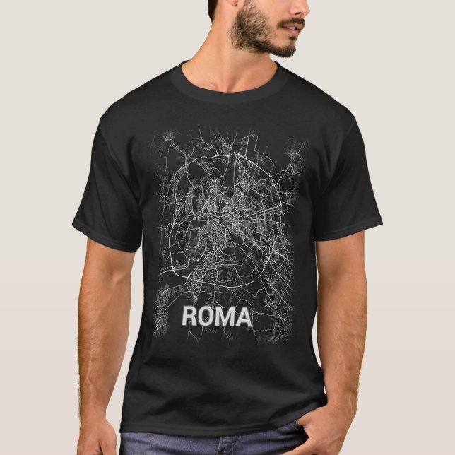 Camiseta Mapa de la ciudad de Roma (AMPLIACIÓN DE FOTO) (Anverso)