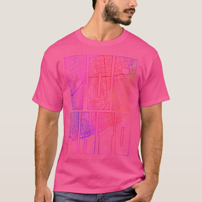 Camiseta Mapa De La Ciudad De Toronto En Ontario Canadá - C (Anverso)