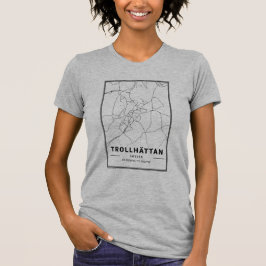 Camiseta Mapa de la ciudad de Trollhättan en Suecia | Arte 