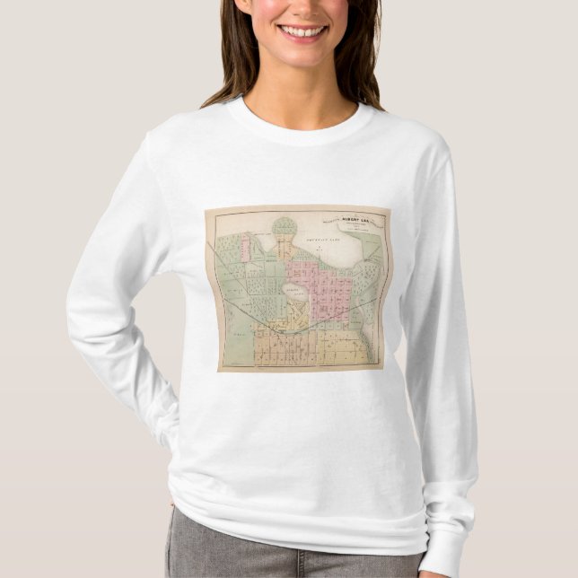Camiseta Mapa de la ciudad del pasto de Albert, Minnesota (Anverso)