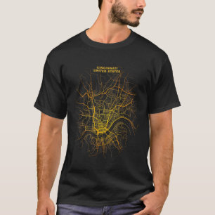 Camiseta mapa de la ciudad viaje calle recuerdo del turista