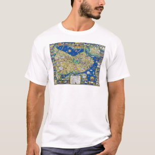 Camiseta Mapa de la ciudad vieja de Boston geografía estado