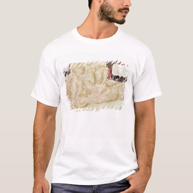 Camiseta Mapa de la ciudad y de la ciudadela de Bellisle (Anverso)