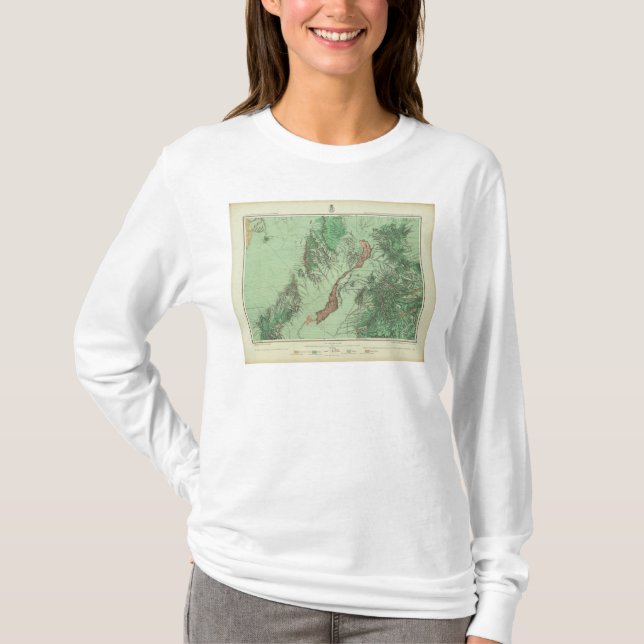 Camiseta Mapa de la clasificación de tierra de New México (Anverso)