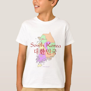 Camiseta Mapa de la Corea del Sur