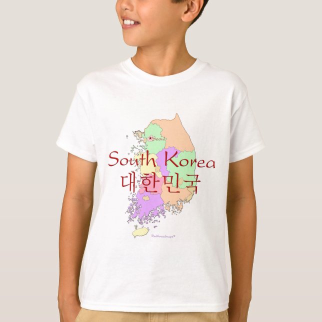 Camiseta Mapa de la Corea del Sur (Anverso)
