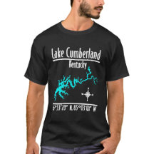Mapa de la costa del lago Cumberland Kentucky Coor