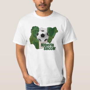 Camiseta Mapa de la cultura del fútbol de Nigeria de los