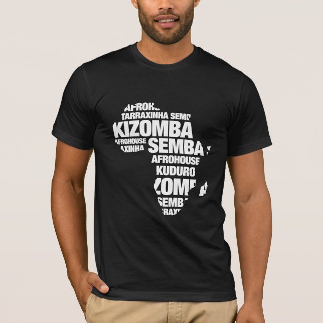 Camiseta Mapa de la danza africana (Anverso)