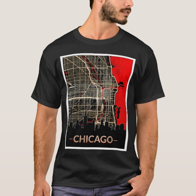 Camiseta Mapa de la edición de Chicago (Anverso)