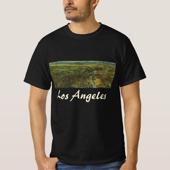 Camiseta Mapa de la época de Los Ángeles, California y Rive (Anverso)
