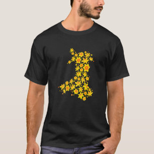Camiseta Mapa de la flor nacional galesa de Daffodil St Dav