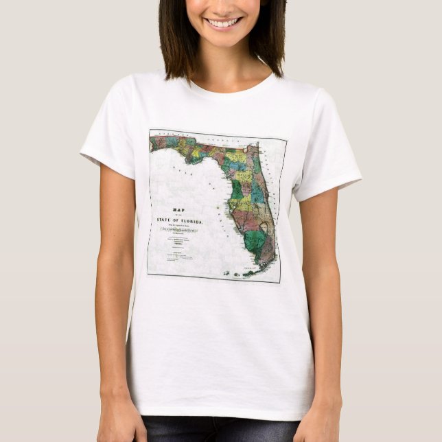 Camiseta Mapa de la Florida y bandera del estado (Anverso)