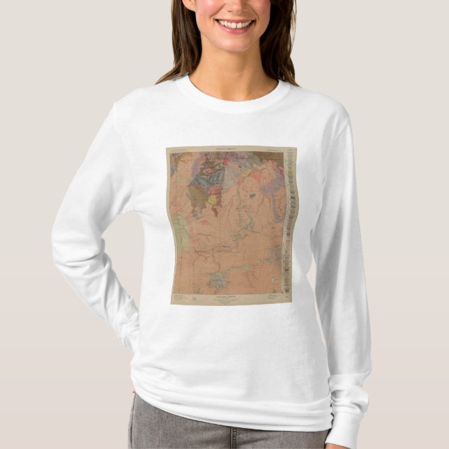 Camiseta Mapa de la geología, pieza nacional de (Anverso)