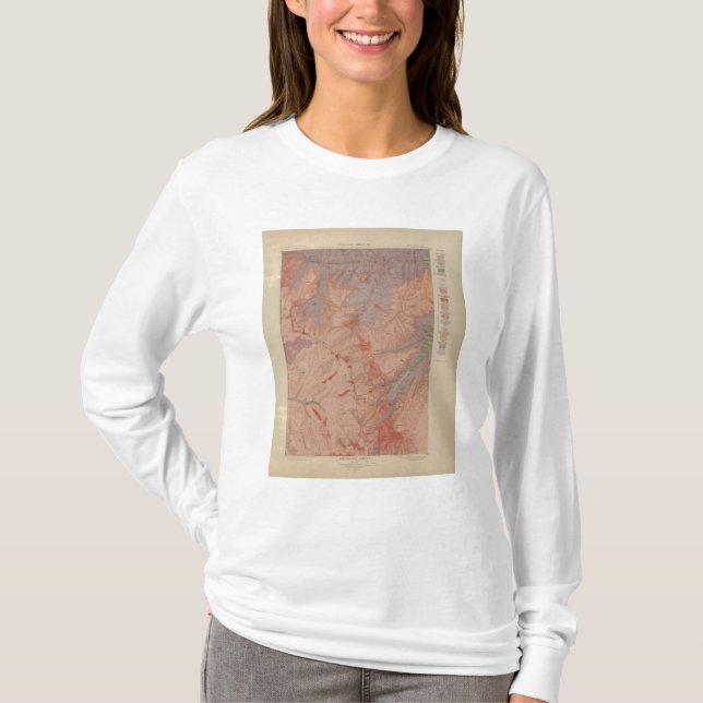 Camiseta Mapa de la geología, pieza nacional de (Anverso)